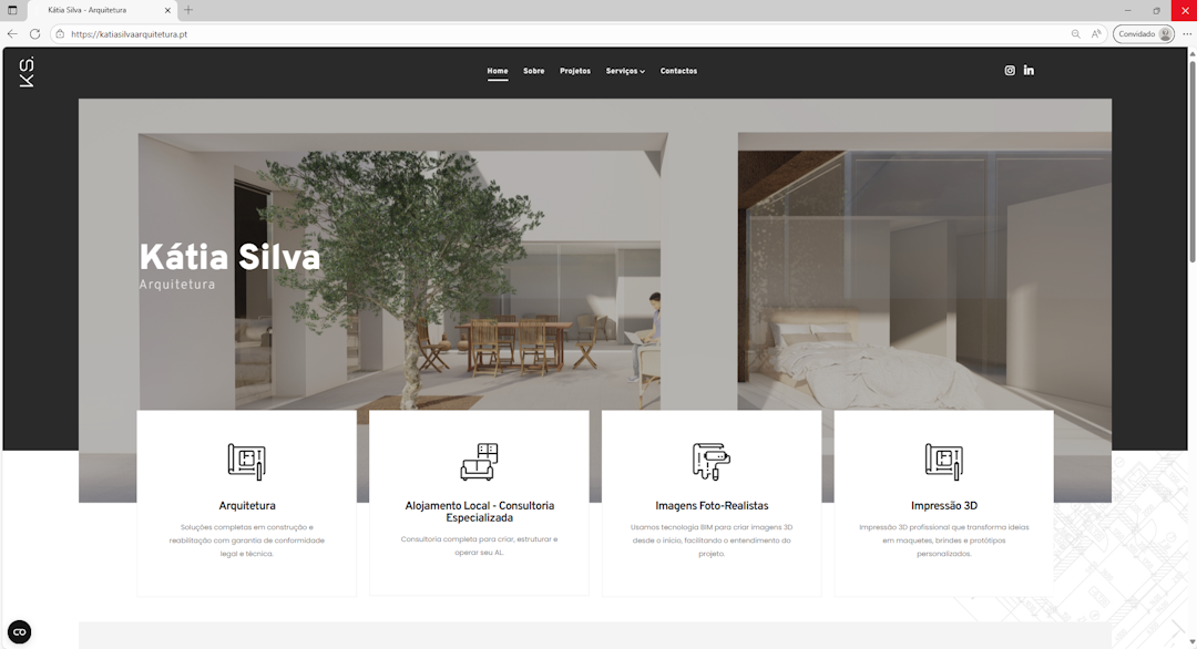 Website Kátia Silva Arquitetura